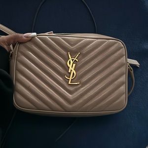 Saint Laurent Lou Medium YSL Camera Bag with Pocket in Quilted Leather